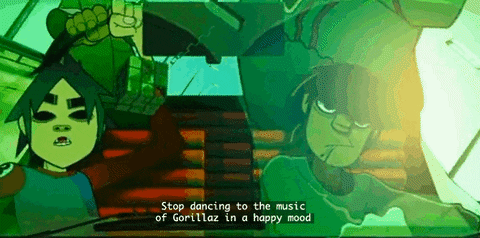 music gorillaz 2d murdoc 19-2000 animated GIF