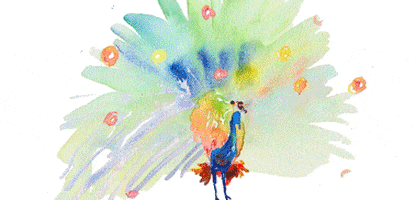 art animals animation illustration rainbow colorful motion graphics spirit will kim particles watercolor animation watercolor painting 2d animaiton arboretum