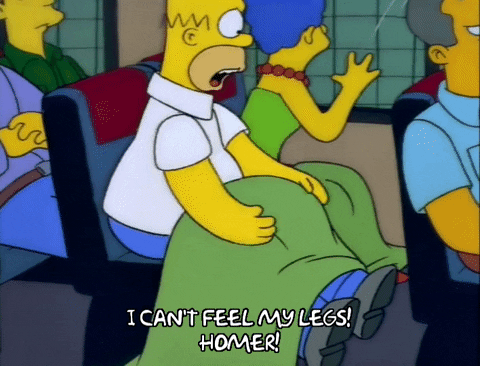 Homer Simpson Dead Leg GIF - Find & Share on GIPHY