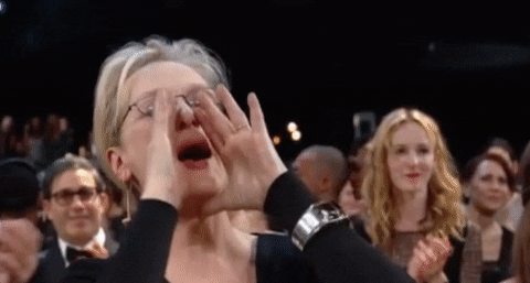Yelling Meryl Streep GIF - Find & Share on GIPHY