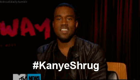 Kanye West shrug 