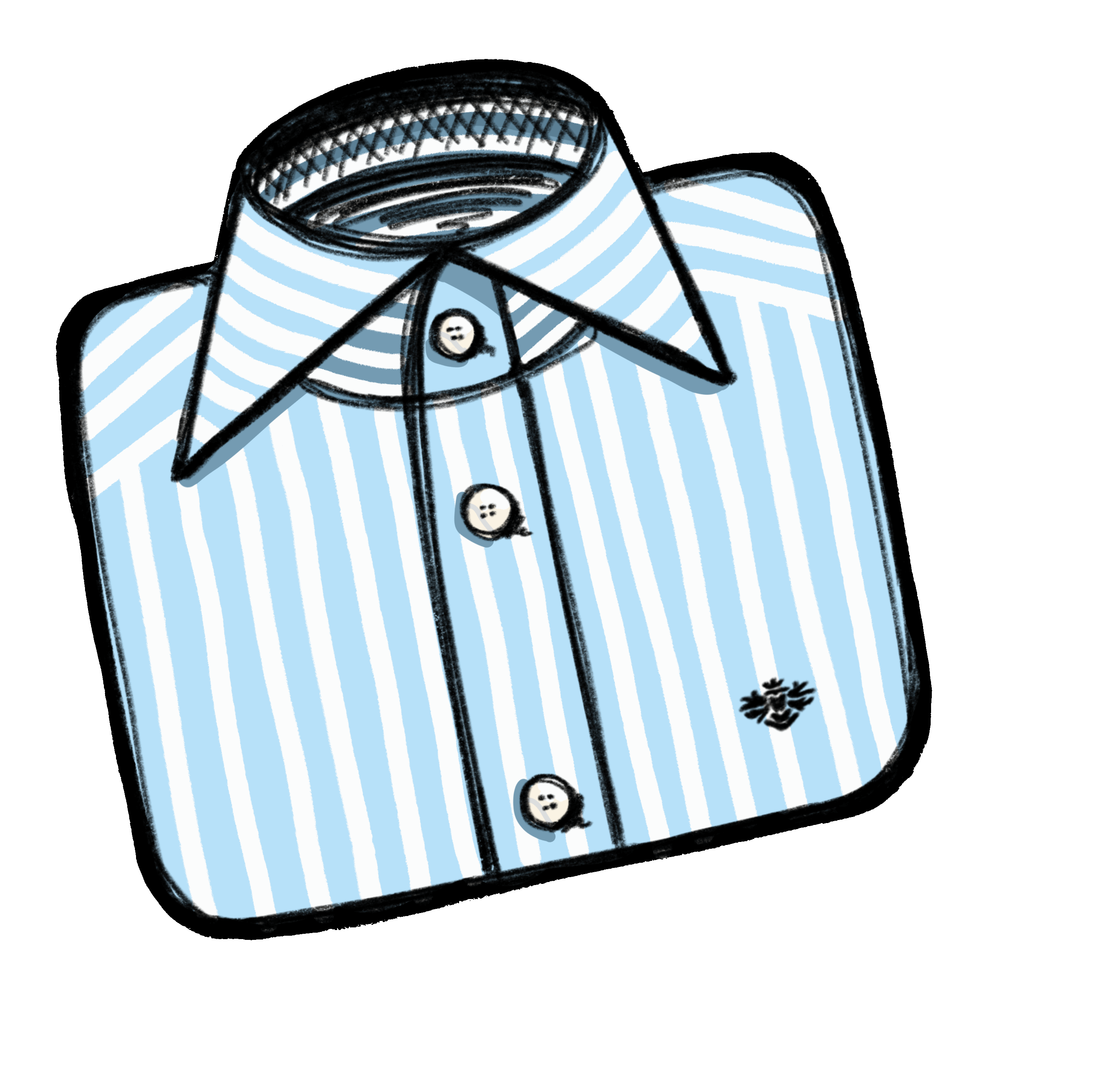 button shirt cartoon