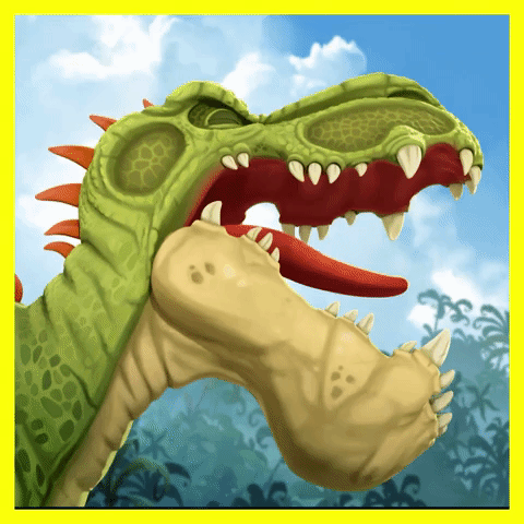 Dinosaur Chase Zoom Virtual Background on Make a GIF