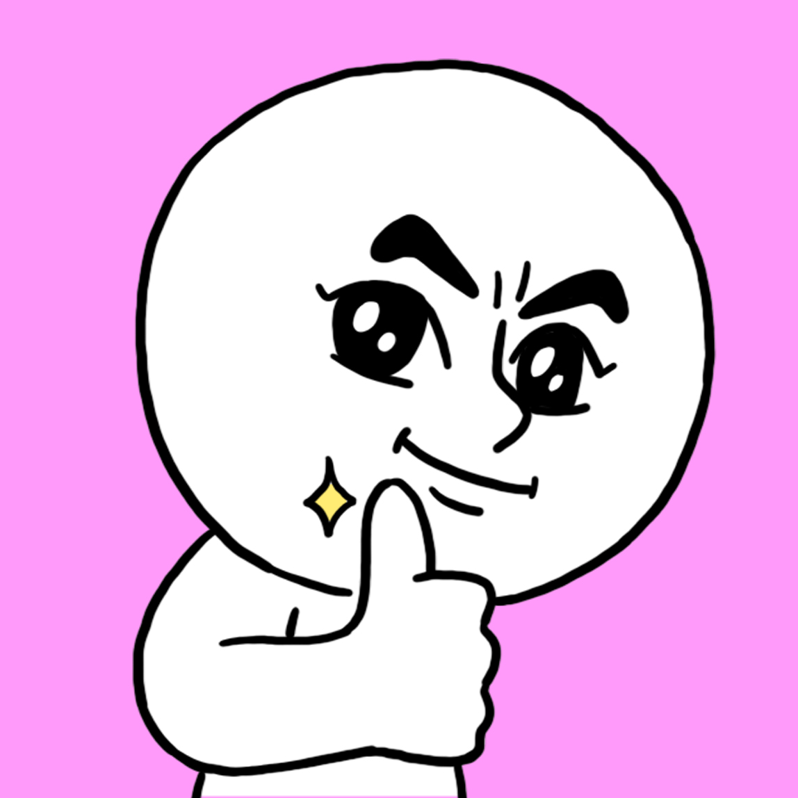 Line Sticker Moon And James