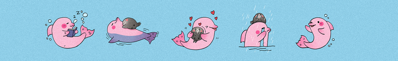 Dudu the dolphine and Yuanyuan the swallow 2