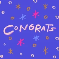 Animated hand-lettered Congrats