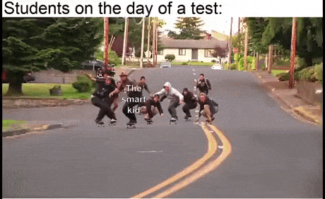 Students on last day of test in funny gifs