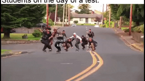 Students on last day of test