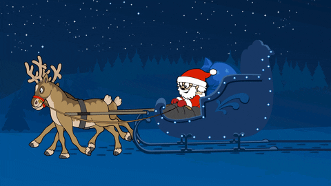 Premium Vector | Santa claus riding sleigh template