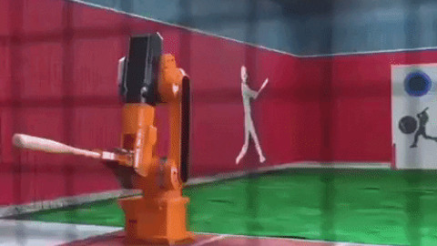 Robot baseball boi GIF