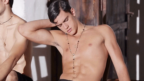  외국 남자모델들 백스테이지 모습.gif | 인스티즈