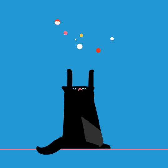 kylestrope cat animation illustration balls