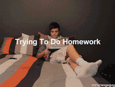 Trying To Do Homework in funny gifs
