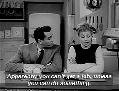 funny college job i love lucy unemployment