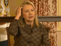 Hillary Clinton hair toss