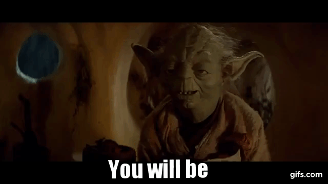 Image result for yoda you will be gif
