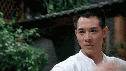 Jet Li gets into a Karate stance, demonstrating he is good at what he is doing, as opposed to Chris Farley in the next image.  Jet Li represents Lightning Problem Solving Methods and how they are superior to 6 Sigma