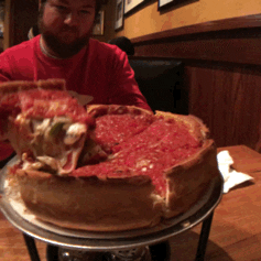 Image result for deep dish pizza gif