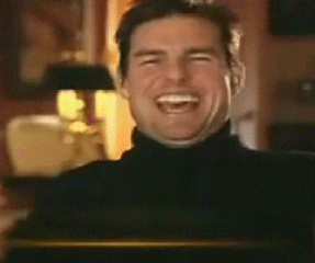 Image result for tom cruise laugh gif
