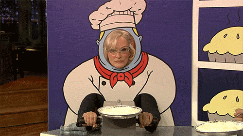 Image result for pie in the face gif