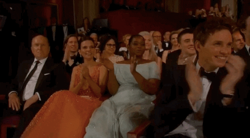 Image result for oscars audience gif