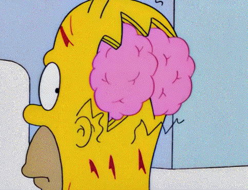 homer simpson brains tv horror cartoon