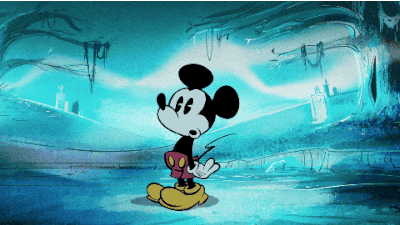 Scared Mickey Mouse GIF