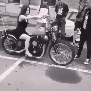 Girls Are Good Biker Too in funny gifs