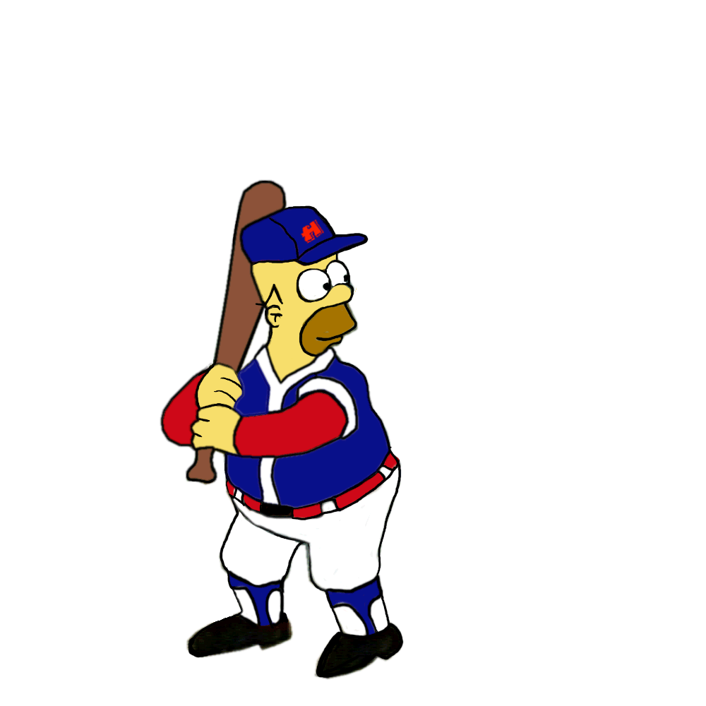 Homer Simpson Baseball Sticker for iOS & Android GIPHY
