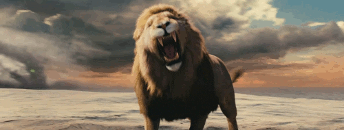 Aslan león rugido Las Crónicas de Narnia 