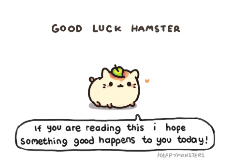Picture of a hamster wishing that something good happens to you today
