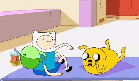 Jake and Finn cheering on!