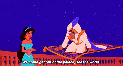 Animated Aladdin & Jasmine talking