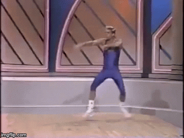 Gif of a man doing an exercise dance.