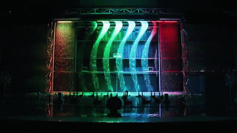 water graphic curtain