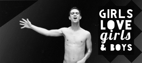 Panic! At the Disco naked Brendon Urie singing 'Girls Love Girls and Boys'