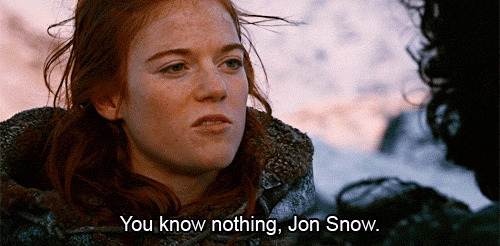 Image result for you know nothing jon snow gif