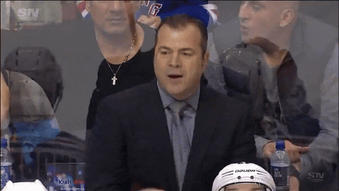 Image result for alain vigneault laughing GIF