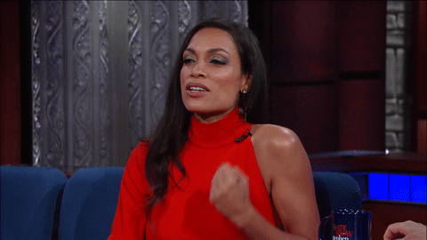 Rosario Dawson GIF by The Late Show With Stephen Colbert - Find & Share