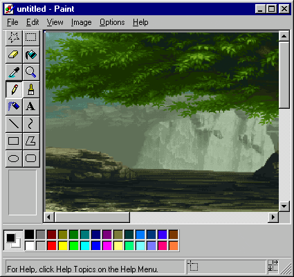 Windows 95 Waterfall Nature Gif