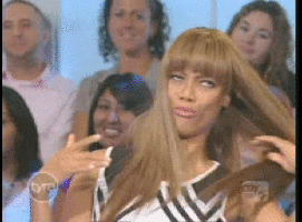 Tyra Banks Hair Flip GIF - Find & Share on GIPHY
