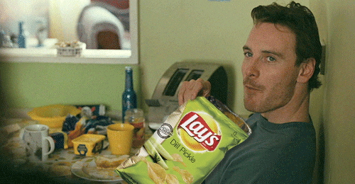 Image result for eating chips gif