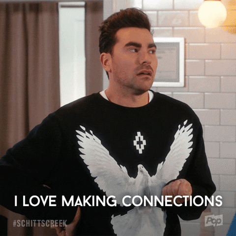 Man saying 'I love making connections'