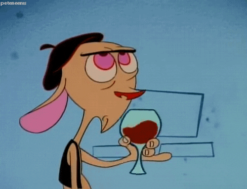 Ren And Stimpy Wine GIF - Find & Share on GIPHY