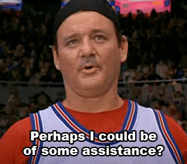 help bill murray space jam assistance i can help GIF
