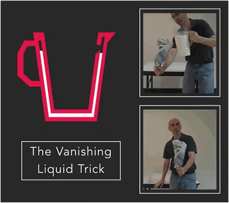 The vanishing liquid trick in random gifs