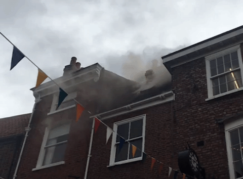 Video and pix: Fire drama in York city centre