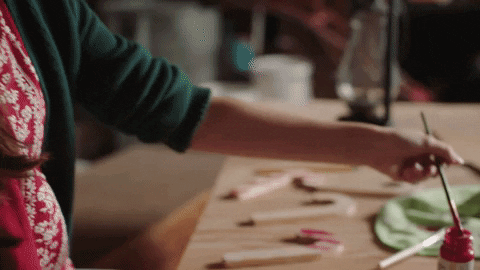 Candy Canes Painting GIF by Hallmark Movies & Mysteries