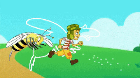 Running from big hornet