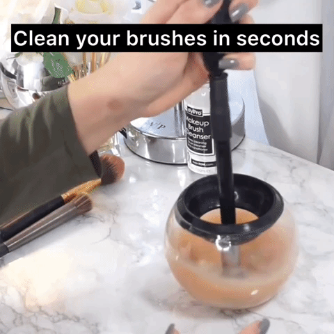 Resultado de imagen de electric makeup brush cleaner GIF